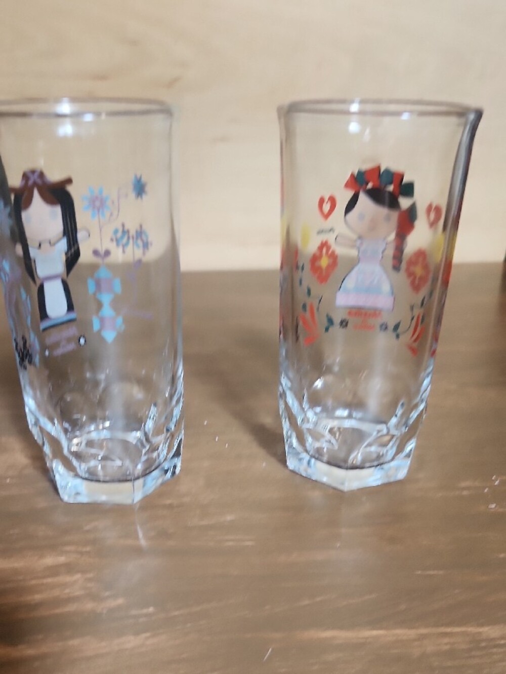 Vintage Crisa Marias de Mexico Juice Glasses Set of 2 Paulo Villagran Doll - Picture 5 of 9